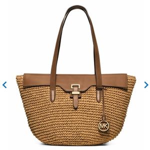 Michael Kors Naomi Straw Bag NWT